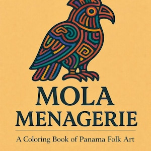 Malvorlagen-Bundle mit Mola-Motiven – Kolibri, Leguan, Frosch; Kunstdrucke, farbenfrohe Dekoration, digitaler Download, lustiges Design, Malbuchseiten