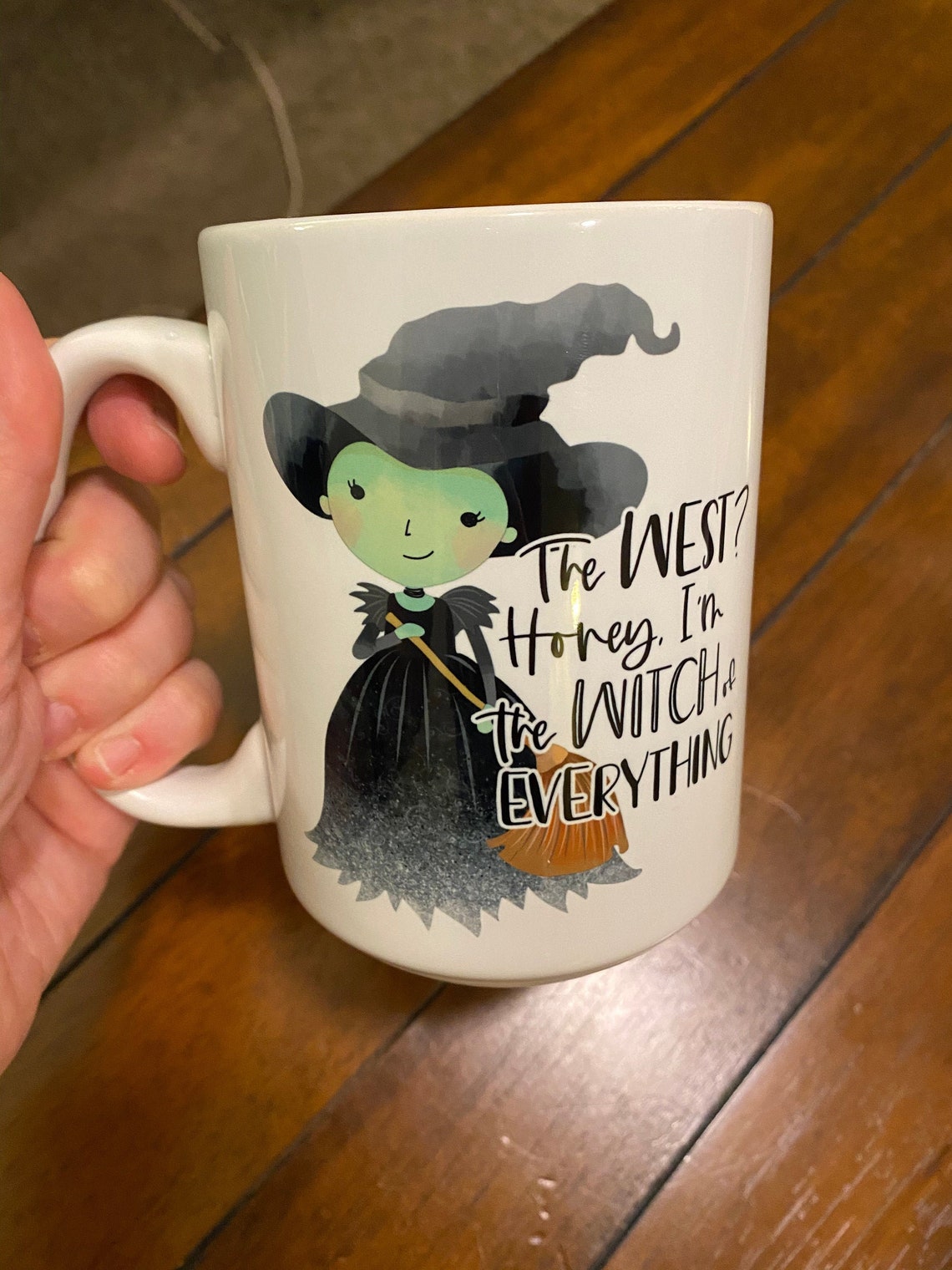 Gift for Halloween / Wicked Witch 15 Oz Handmade Coffee Mug / Etsy