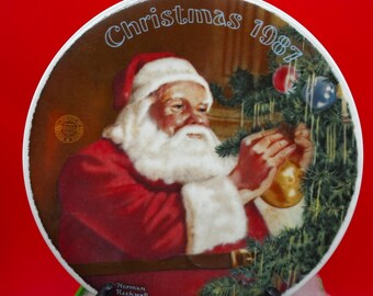 Vintage Christmas Plates by Norman Rockwell and more artists