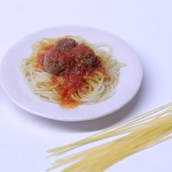 TUTORIEL Nourriture miniature pour maison de poupée à l'échelle 1:12 - Spaghetti et boulettes de viande Tutoriel PDF