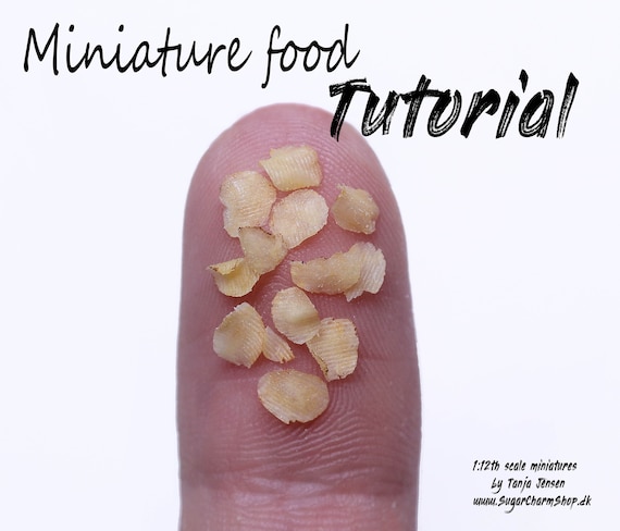 TUTORIAL 1:12th scale dollhouse miniature food potato chips PDF tutorial