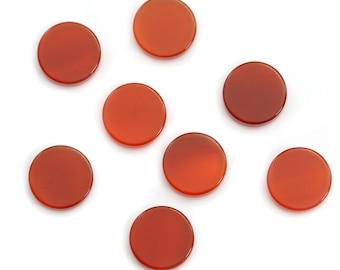 1 Stück 8-20 mm Achat Cabochons für die Schmuckherstellung - flache runde Edelstein-Einstellungen - Ring / Anhänger Bastelbedarf - flache Rückseite polierte Steine