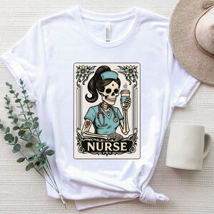 The Nurse Tarot Card, Funny Skeleton Nurse Shirt , The Registered Nurse Shirt, Gift For Nurse, Skeleton Shirt, RN Shirt, Nurse Appreciation
