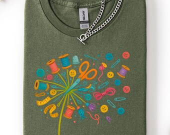 Söt sömnadströja, maskrosblomma-tröja, quiltning, quiltare, rolig quiltningströja, rolig sömnadströja, syälskare-gåva