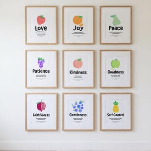 Biblical Character Traits Poster Set Nine Printable Wall Art Christian Classroom Teaching Resources Faith Based Learning Tools Digital Download Format Homeschool Educational Materials Sunday School Visual Aids Kids Bedroom Scripture Memory