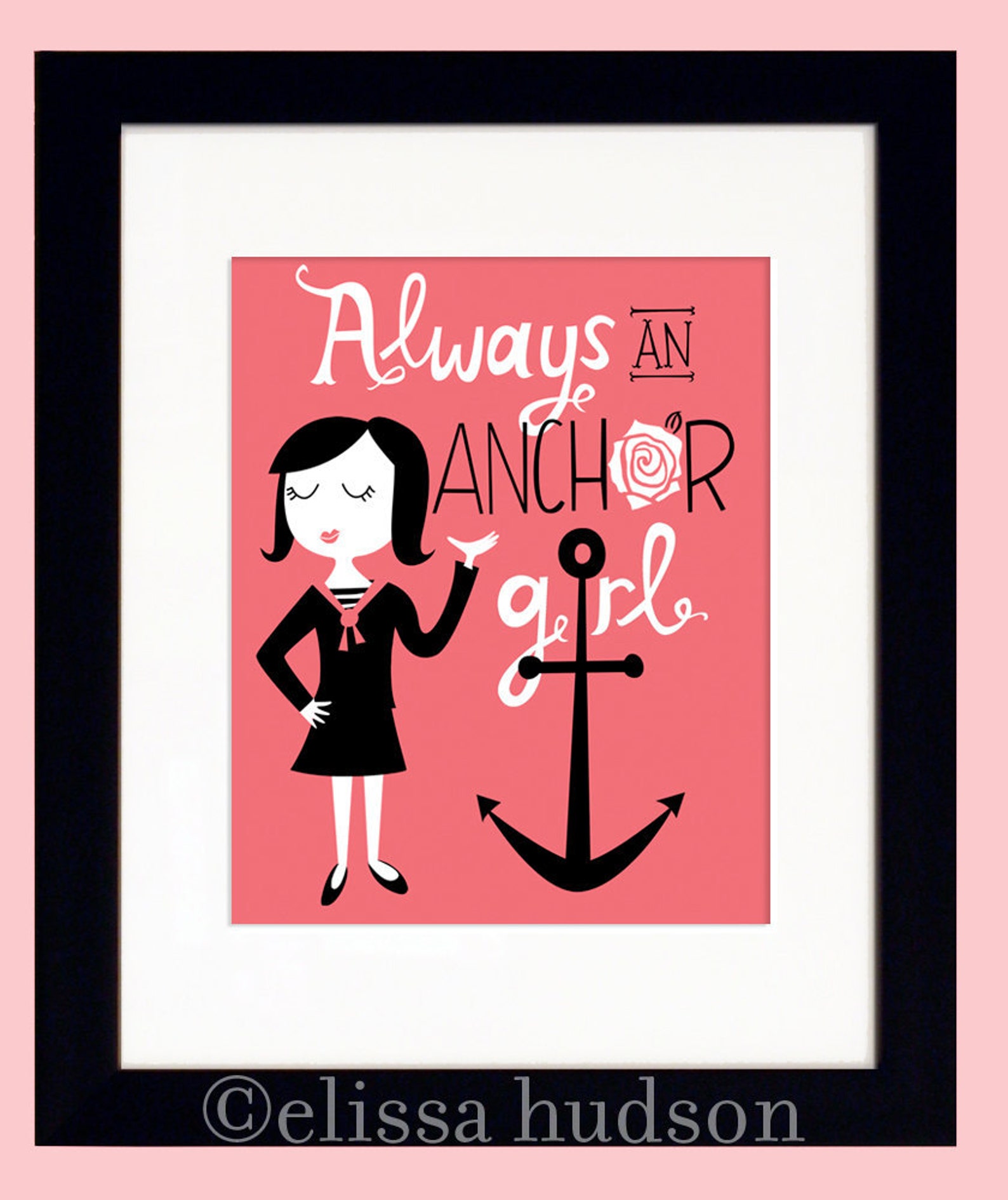 Always An Anchor Girl Print Etsy