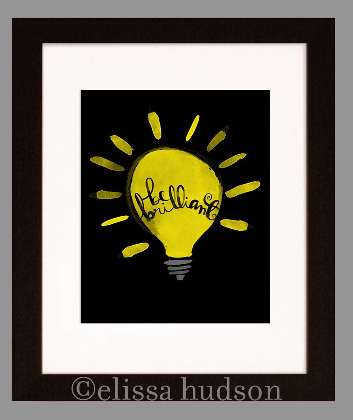 Be brilliant wall art print Etsy