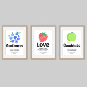 Christian Classroom Posters Biblical Values Teaching Set Nine Character Traits Wall Art Digital Download Printable Resources Faith Based Educational Materials Homeschool Sunday School Visual Learning Aids Scripture Memory Tools Kids Room