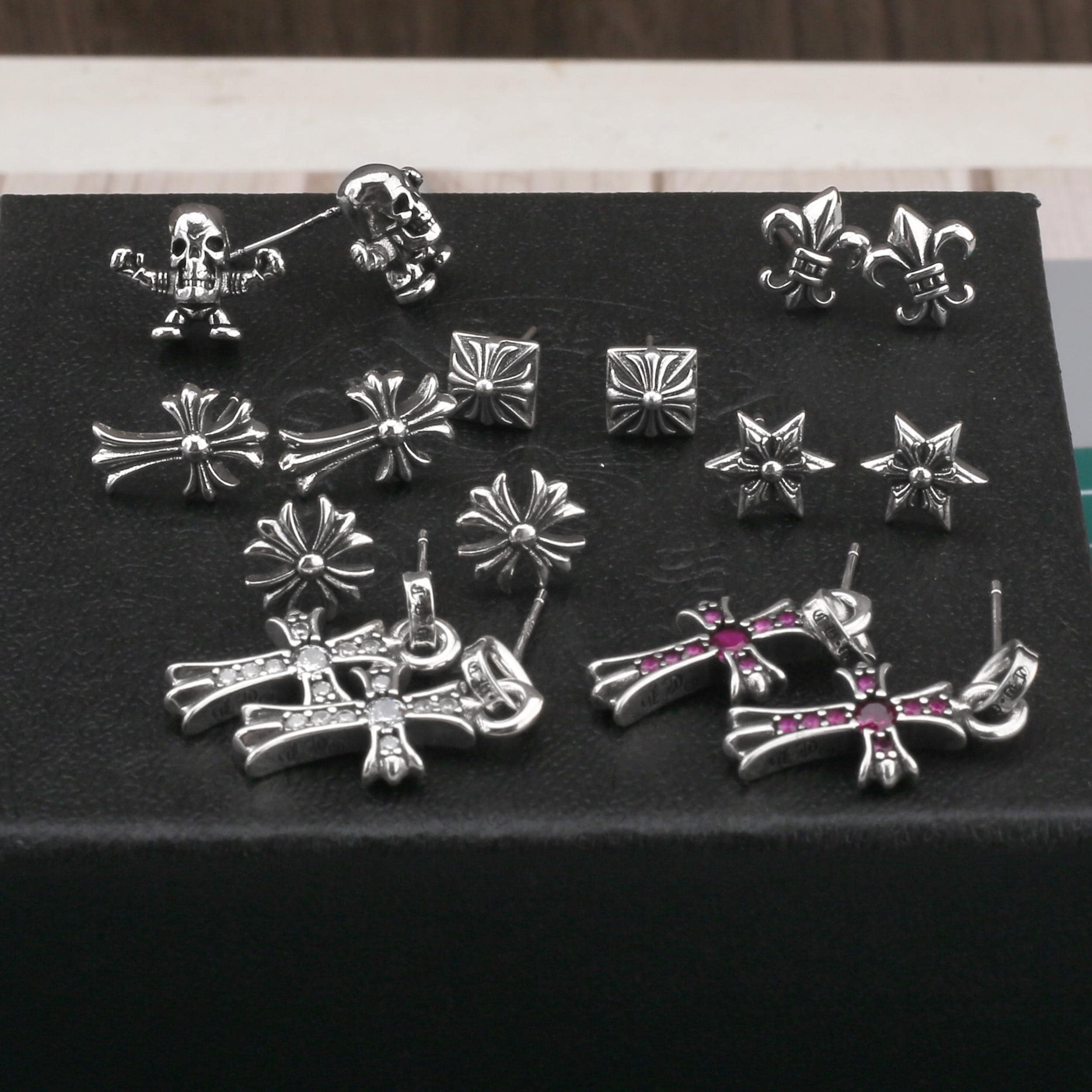 Chrome Hearts Earrings Cross - Etsy