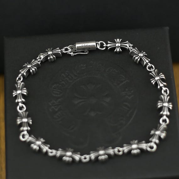 アクセサリー Vintage 50s Silver Chain Cross Bracelet 61fx+T0CHrL._SY300_QL30_.jpg