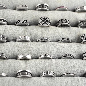 Chrome Heart Ring - Etsy Canada