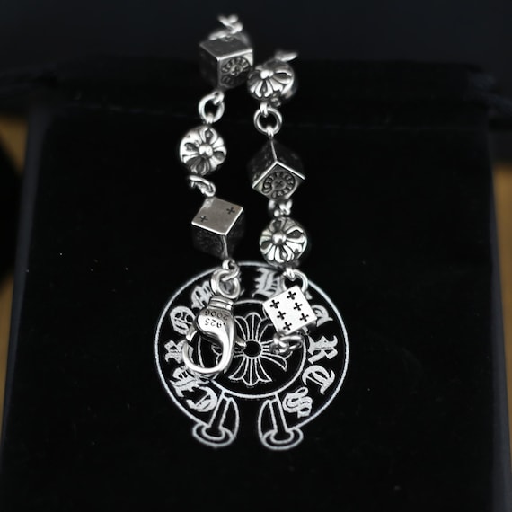 アクセサリー Vintage Silver Dice Chain Bracelet 925 アクセサリー Vintage Silver Dice Chain Bracelet 925 Vintage