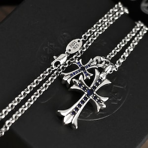 Triple Cross Chrome Hearts Pendant - Etsy Canada