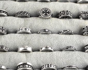 CH In box 925 Silver Vintage classic forever Cross Flower Ring Unisex Gothic design jewelry punk birthday party Gift