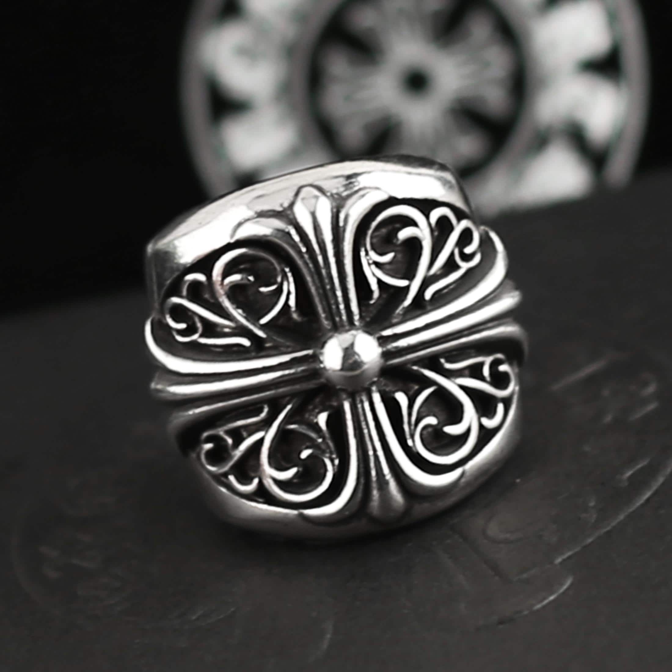 Floral Cross Ring - Etsy