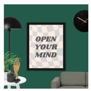 Open Your Mind retro muurkunst digitale print