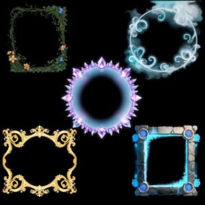 Várias molduras para sua criatividade - 5 cliparts PNG