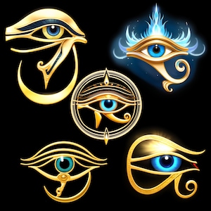 Oeil d'Horus - 5 cliparts PNG