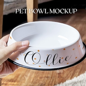 Pet Ceramic Bowl Mockup PSD JPEG |  Custom Dog Bowl Product Photo | Ceramic Pet Dish Mockup for Etsy Listing | Realistic Pet Bowl  Mock ups