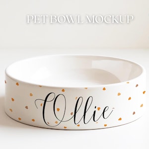 Pet Ceramic Bowl Mockup PSD JPEG |  Custom Dog Bowl Product Photo | Ceramic Pet Dish Mockup for Etsy Listing | Realistic Pet Bowl  Mock ups