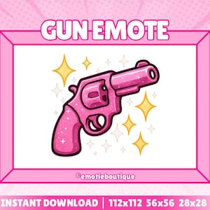 May include: Pink glitter gun emote with sparkling stars.  Instant download. 112x112 56x56 28x28