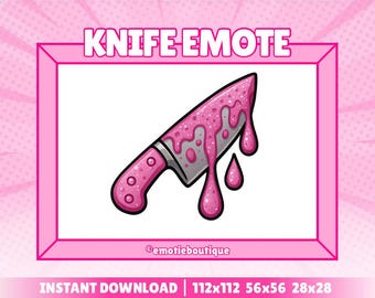 Sparkly Pink Knife Weapon | Twitch Emote | For Streamers | Twitch, Youtube & Discord | Pink, Cute, Girly