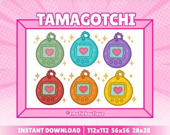 Tamagotchi Heart Emote for Twitch Sub Badges for Subscribers Twitch Emote Girly Sub Badges for Twitch Emote for Discord and Youtube