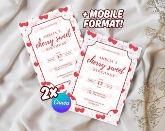 Digital Birthday Invitation Template Canva Invitation Template Birthday Party Invite Printable Birthday Invitation Canva Birthday Template