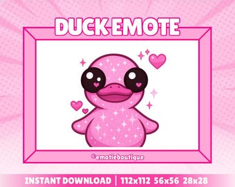 REPO Duck Twitch Emote, Pink Emote for Twitch Streamers, Cute Pink Twitch Emote, Discord Emote, YouTube Emote, Instant Download