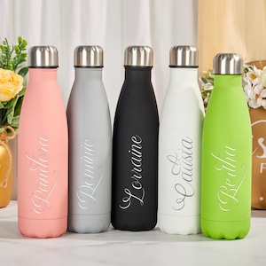 Wedding Gift,Father&#39;s Day Gift,Engraved Water Bottle,Personalized Water Bottle, Custom Water Bottle,Straw Lid - Insulated Name Sports Bottle