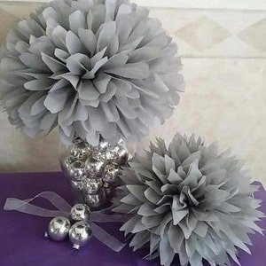 Pom Poms. Party paper pom poms, pom poms, paper pom poms, tissue paper flowers, hanging flower balls. Pick your colors