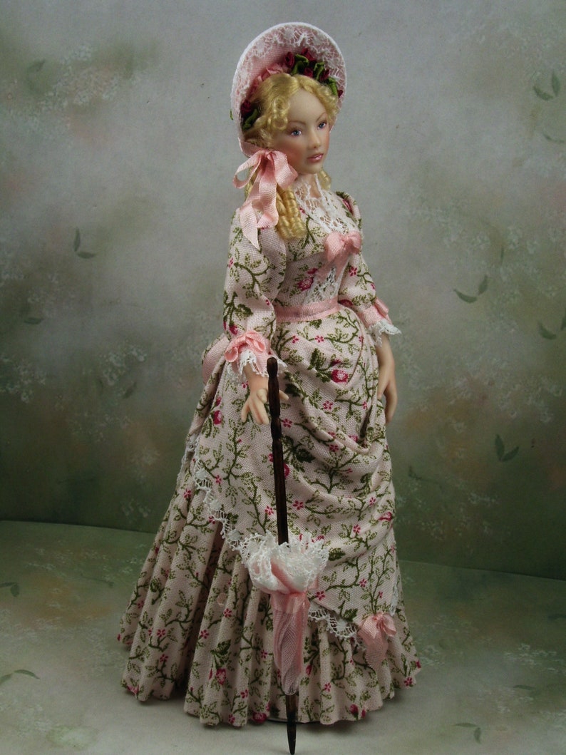 112th scale Dollhouse Miniature Victorian Young Woman Etsy