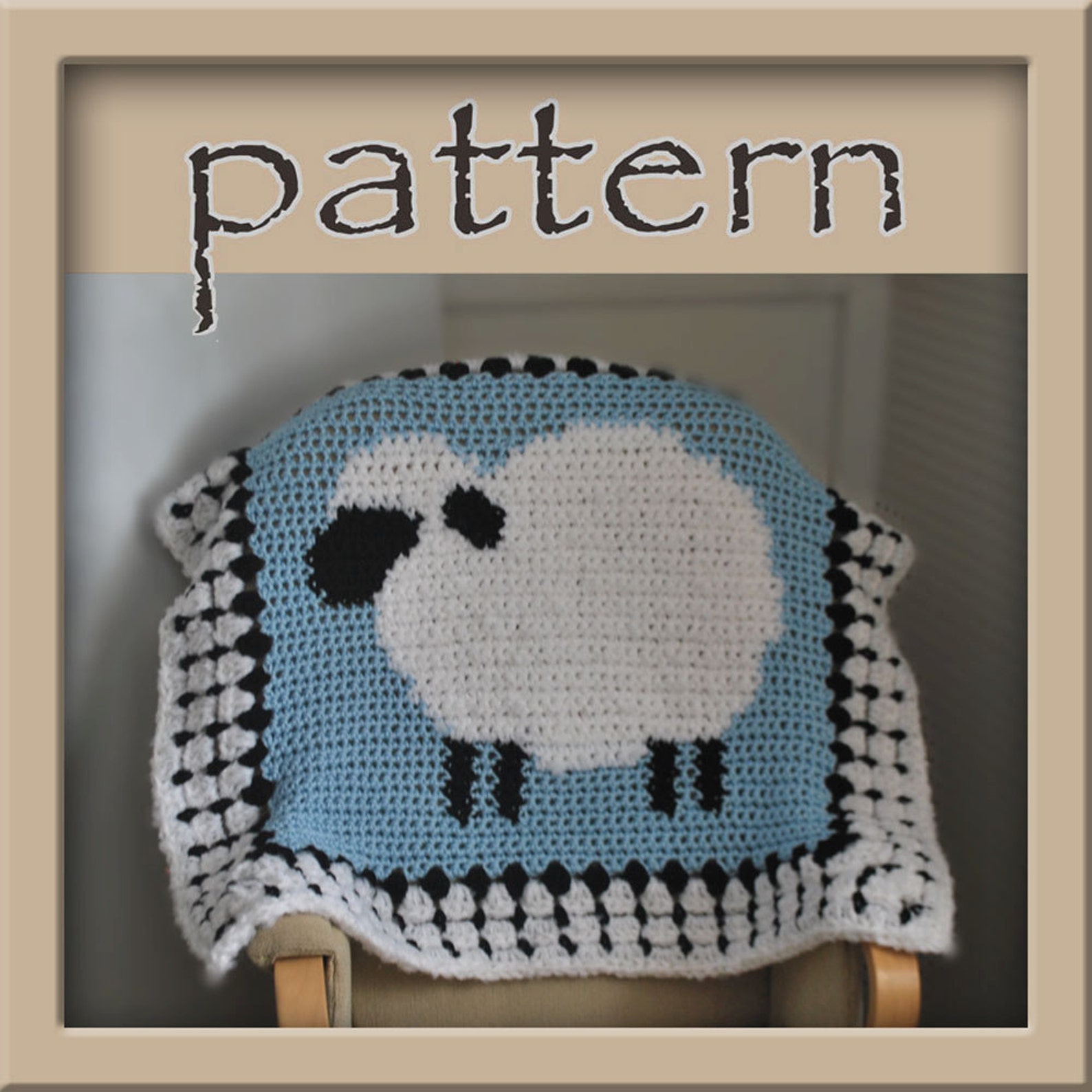 PATTERN Crochet Sheep Baby Afghan PDF Instant Download Etsy