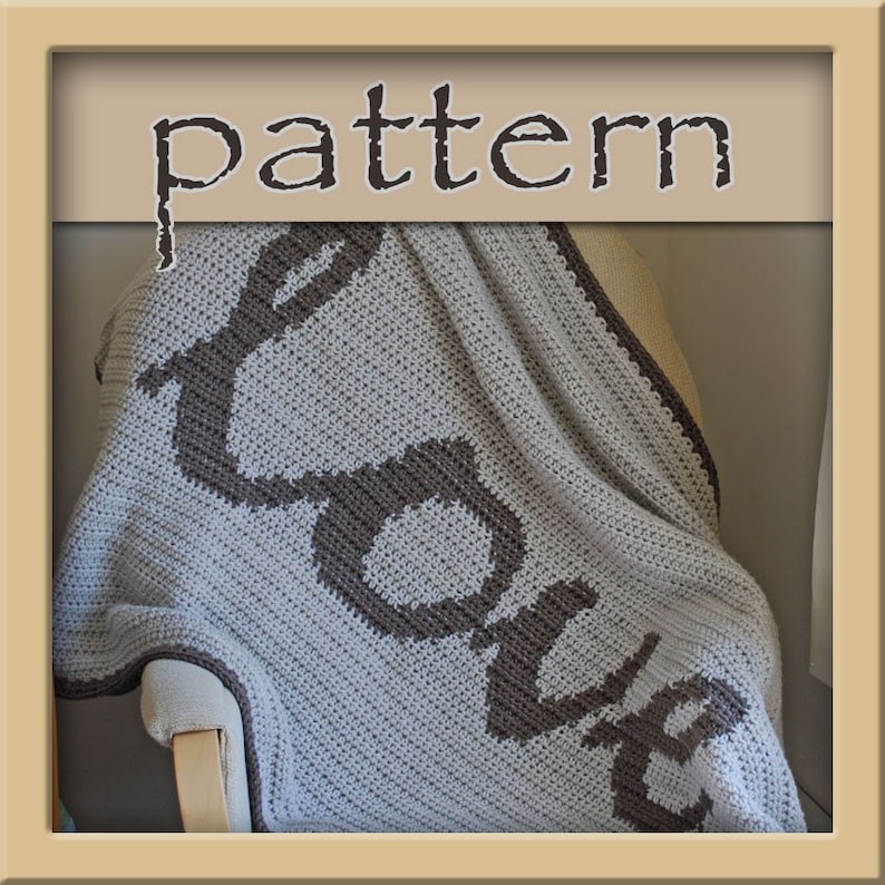 PATTERN Crochet Love Afghan Chart Graph PDF No. 110 Etsy