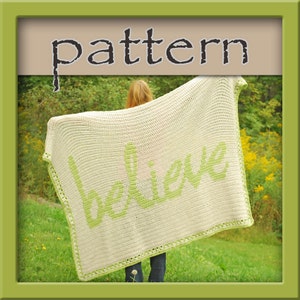 PATTERN Crochet Believe Afghan - PDF No. 121 - Instant Download