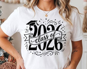 Clase de 2026, Paquete SVG, Graduación Senior 2026, Gorro PNG, Imágenes prediseñadas Boho Grad, Cricut, Mamá Senior 2026, Camiseta Senior 2026, Archivos de corte digital
