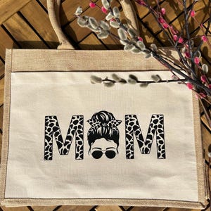 Jute bag, Mother&#39;s Day gift, mom bag, gift idea, individual gifts, shopping bag, grandma, mother, handbag, personalized bag
