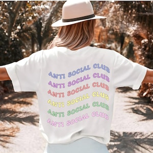 Anti Social Club T-Shirt | Pastel Design | Anti Social Club | Gift Idea | Vintage Style