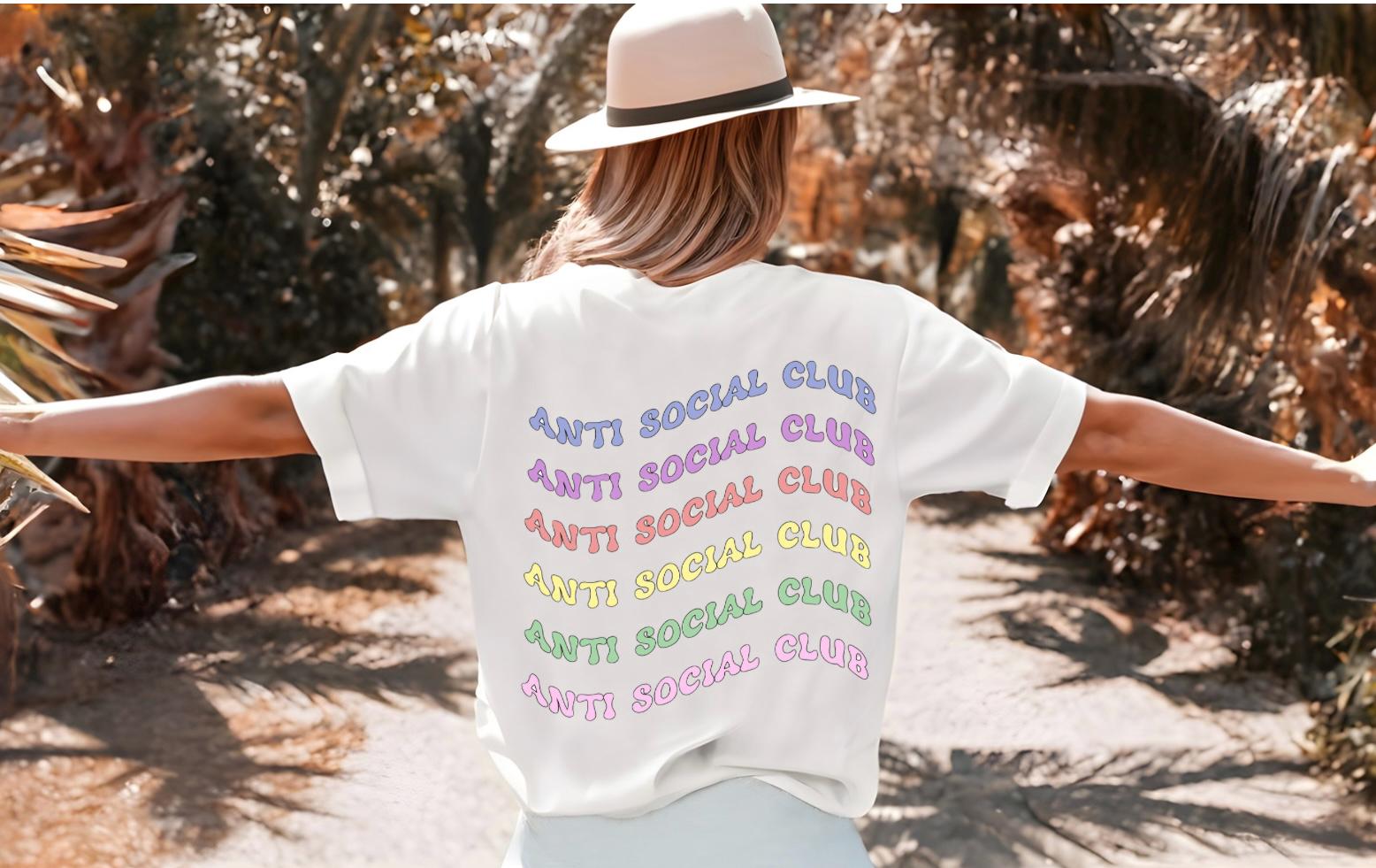 Anti Social Club T-Shirt | Pastel Design | Anti Social Club | Gift Idea | Vintage Style