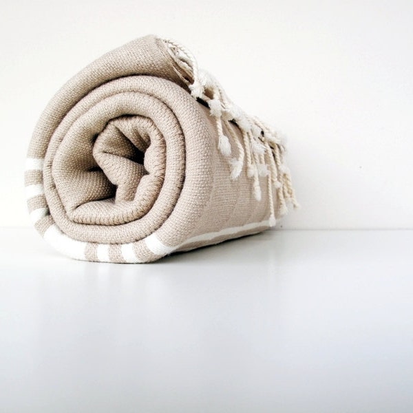 Beste Qualität, Beige, Eco-Friendly Hand gewebte PISHTIMAL, Anti-bakterielle Dampfbad, Yoga, Strand, Spa, Pool Handtuch