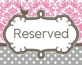 RESERVATED for Courtney