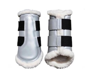 Stivali Over Reach Glitter Grigio Per Pony Cob Cavallo – BENZ EQUESTRIAN - Foto 6