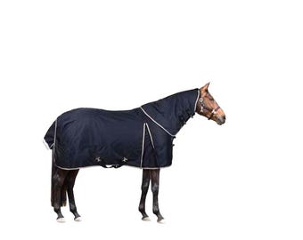 Waterproof Horse Rug with Neck Cover – Heavy Duty Winter Turnout Blanket for Horses