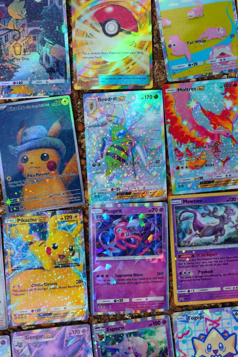 Custom Pokemon Cards Holographic Sticker Pack - You Name It, I Make It ...