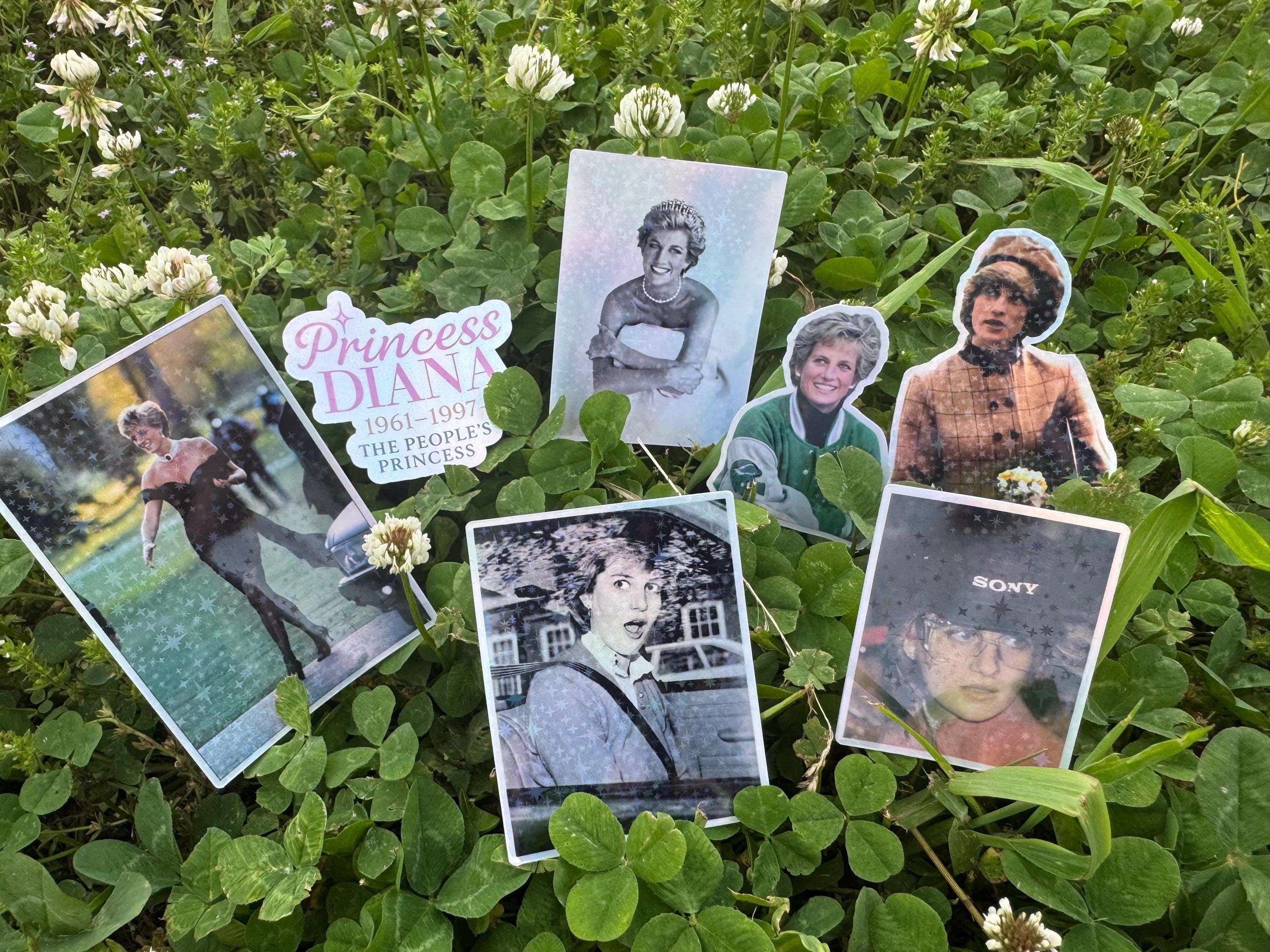 Diana Sticker Princess Diana Holographic Sticker Pack – 90s Royal Icon Stickers (7+2 ...