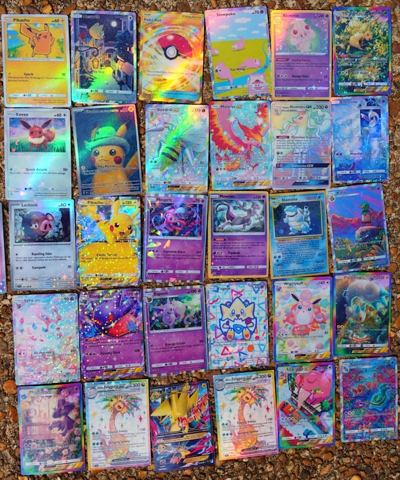 Custom Pokemon Cards Holographic Sticker Pack - You Name It, I Make It! -  Etsy