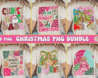 Christmas PNG Bundle, Merry Xmas Png Collection, Christmas Sublimation, Holiday Png, Christmas Tshirt Png, Boho Merry Christmas Designs png