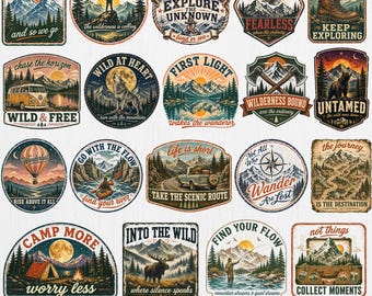 Vintage Mountain Adventure PNG Bundle, Camping Sublimation Designs, Hiking Tshirt PNG, Retro Outdoor Shirt PNG, Mountain Nature Graphics