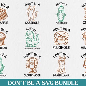 Adult Don&#39;t Be a SVG PNG Bundle Digital Download, Don&#39;t be a Octopussy, Funny Don&#39;t Be A Clipart, Don&#39;t Be A Cut Files For Circut Svg