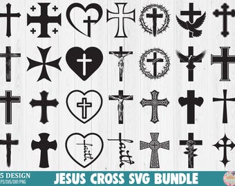 Christian Jesus Cross svg Bundle, Catholic Faith Cross Svg, Templar Cross SVG, Religious cross clipart, jesus christ cross Cut files